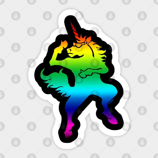 Cool dancing unicorn Sticker by NewSignCreation